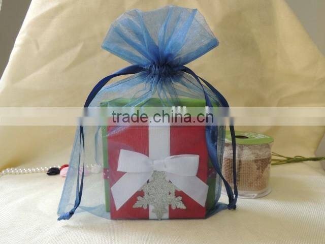 wholesale cheap fancy customized black organza bags for wedding