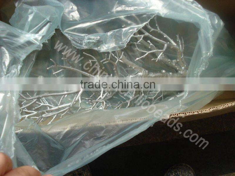90CM silver mantaniza wish wedding tree with bead garland table artificial plastic tree