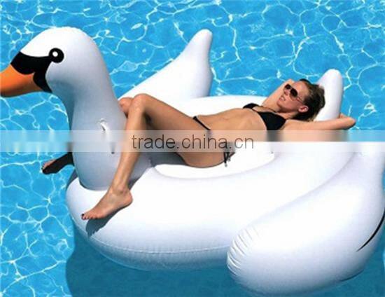 White New Summer Lake Swimming Water Lounge Pool Kid Giant Rideable Swan Inflatable Float Toy Good Quality