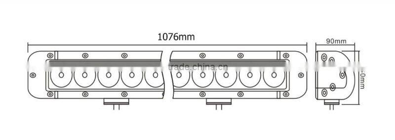High Quality 260 watt 42inch LED lights bar 12v offroad auto 260w led working light for car
