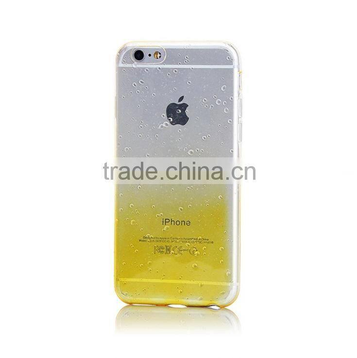 Colorful water-drop tpu phone case ,Beautiful tpu case for iphone 6 , waterproof tpu fabric phone case .
