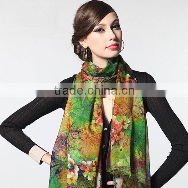 Factory No MOQ Customized Silk Polyester Cotton Linen Cashmere & Wool Scarf