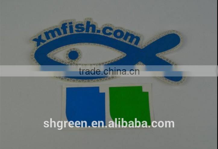 Die-cut fish shape sticker for bottle