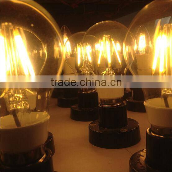 2015 CE RoHS UL 360 degree 6W A60 A19 LED filament bulb