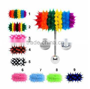 Flower body jewelry black rose navel piercing jewelry with balls belly bars