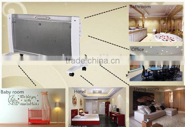 Decorative modern electric wall heater diamond electric heater with handle and movable castors