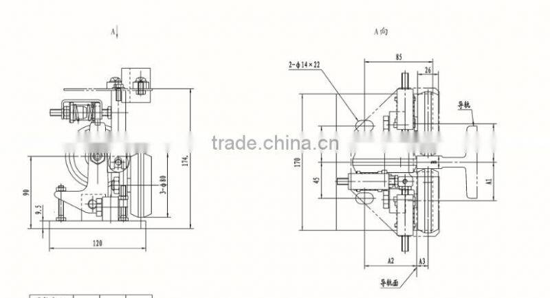 Elevator Rolling Guide Shoe