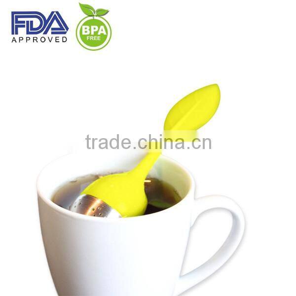 FDA Standard Silicone Loose Tea Leaf Strainer Herbal Spice Infuser Filter Diffuser