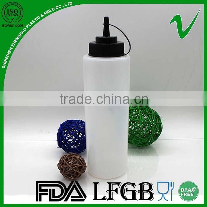 refillable hot sale 1L plastic squeeze bottle with silk-screen printing