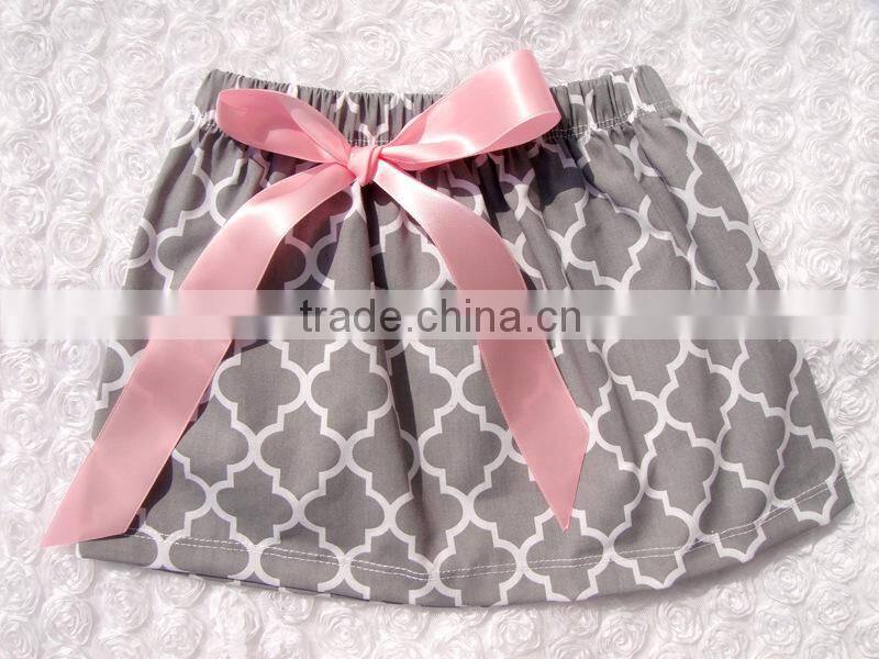 Kids Clothing Wholesale Cheap Red Cotton Skirt For Girl Fashion Quatrefoil Pettiskirts Skirt for Kids Young Girls Mini Skirt