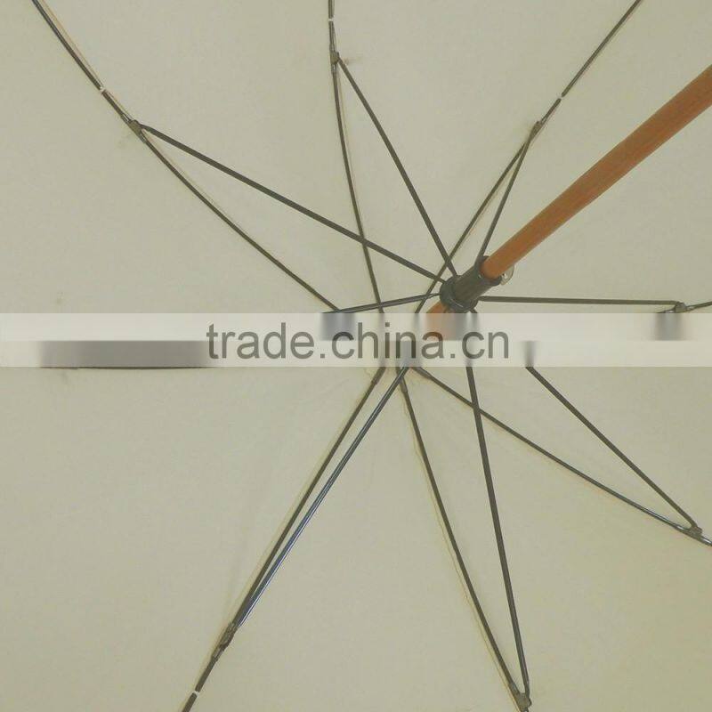 Custom wooden straight handle long shaft umbrella