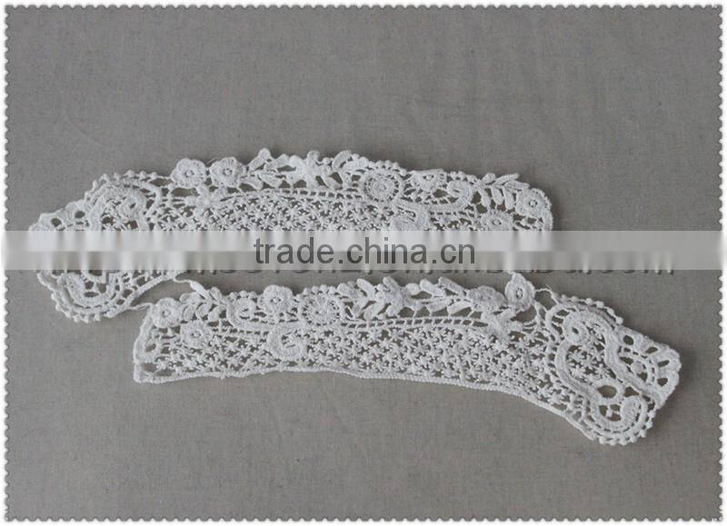 New Design cotton embroidered collars, natural color cotton collar for garments