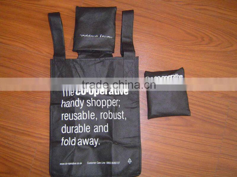 BSCI audit factory easy fold bag/folding shopper bag/foldable shopping bag