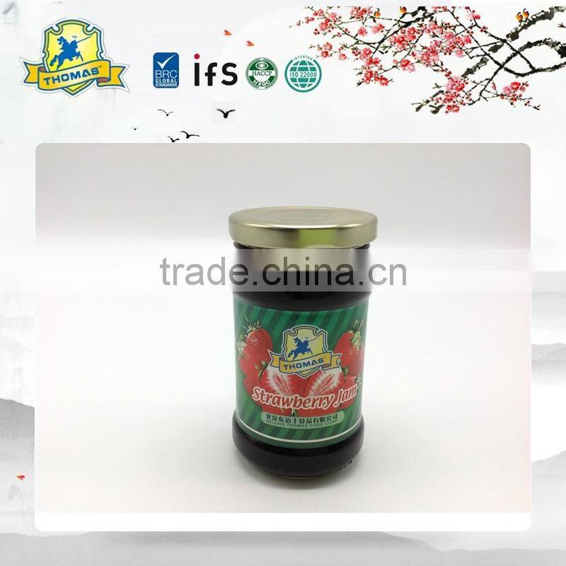 Sweet Strawberry Jam with Fresh Fruit
