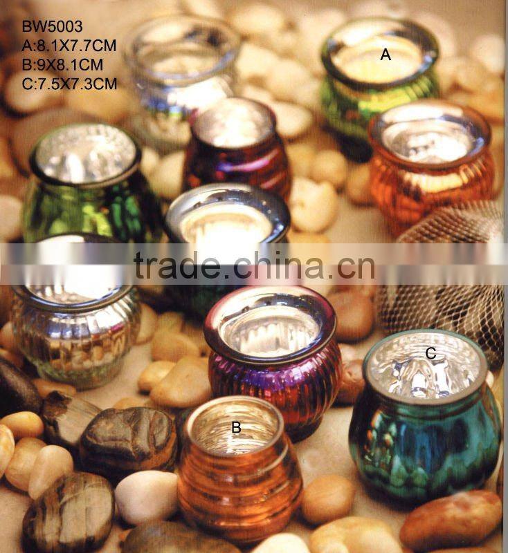 BC065: glass candle holder