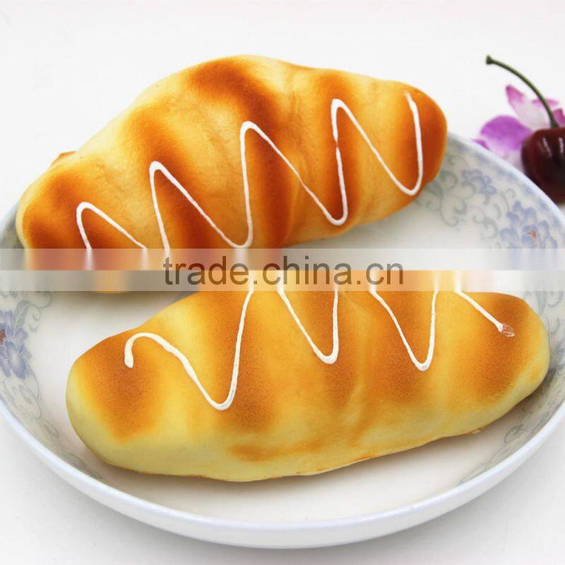 PU Wholesale Artificial Fake Sesame Bread Model With Cream Scent Bakery Window Shopping