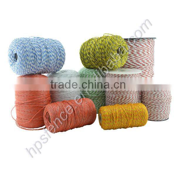 (Chian manufacture)High quality PE UV resistance electric fence twine for fence post