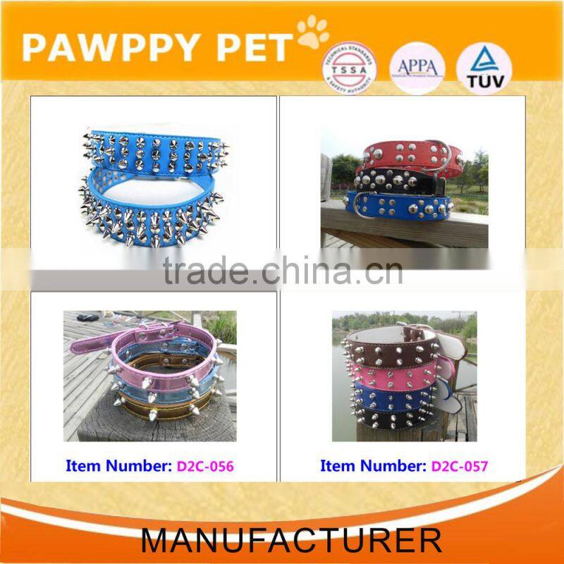 SOFT LEATHER DOG COLLAR FLOWER COLOUR PADDED MULTIPLE COLOURS