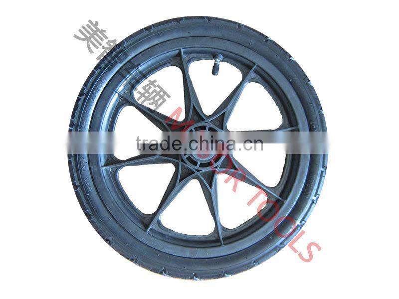 Factory direcly sale 16 inch air stroller wheel with plastic rim