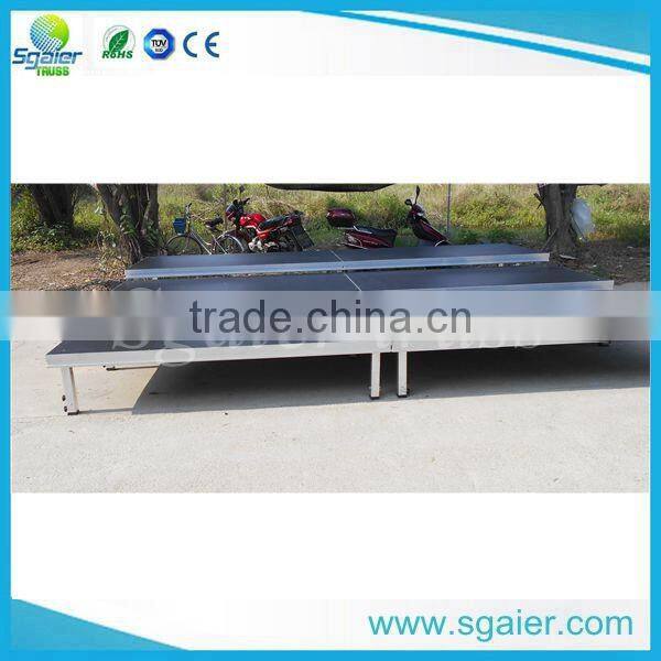 18mm thickness board aluminum seatings with guardrail used for stadium and church