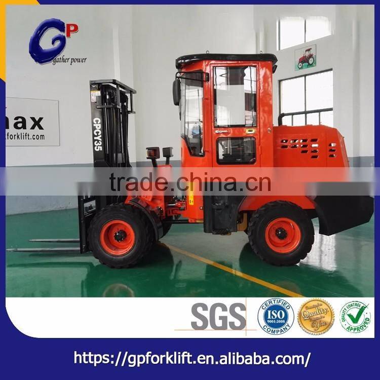 China flexible hydraulic steering system easy operate rough terrain forklift for sale