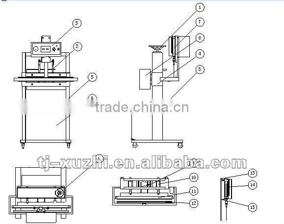 Vertical type vacuum packing machine