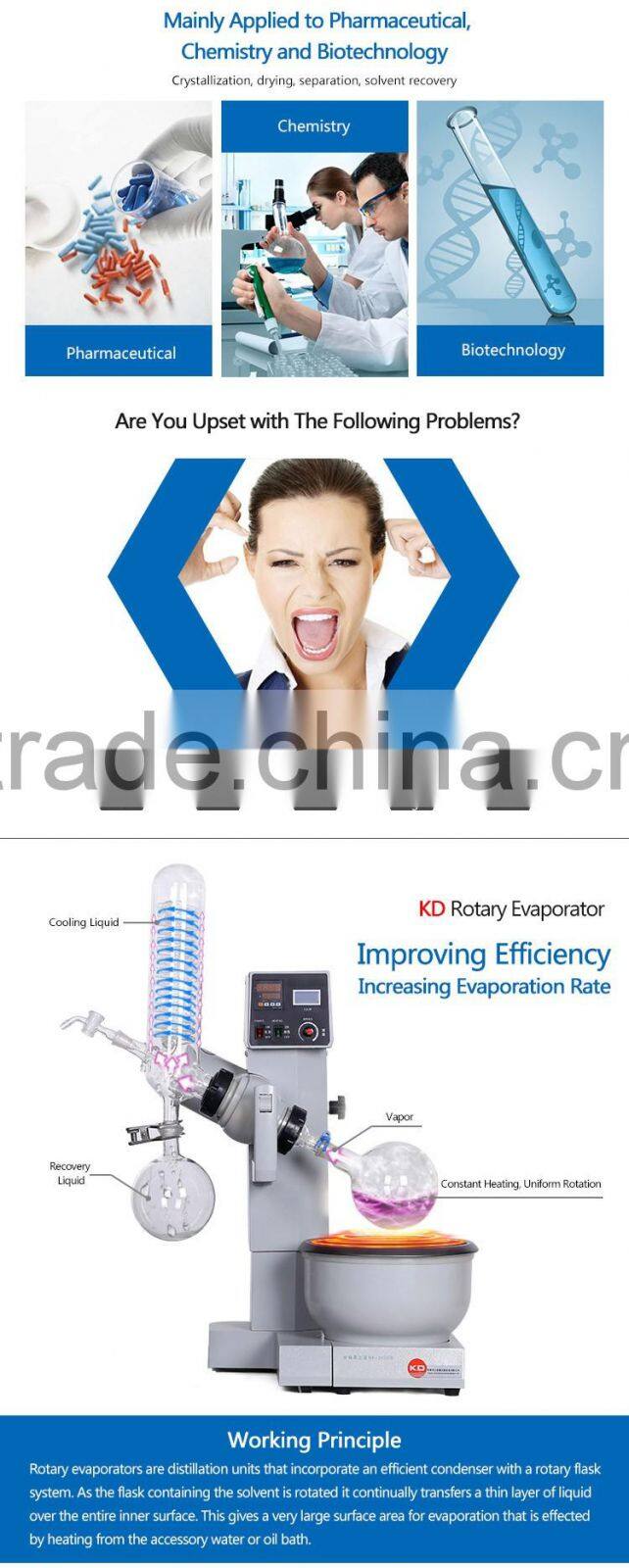 Lab Vacuum Rotary Evaporator with Digital Display