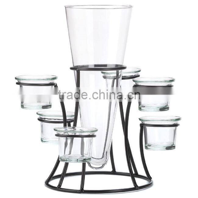 Metal Wire Flower Vase Stand Metal Centerpiece Decorative Candle Holder