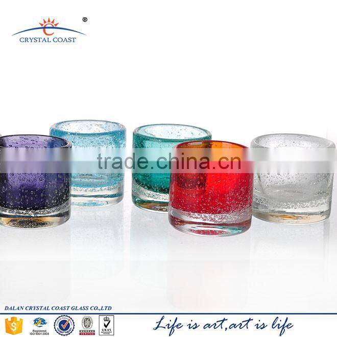 home goods cheap color bubble style crystal candle holder