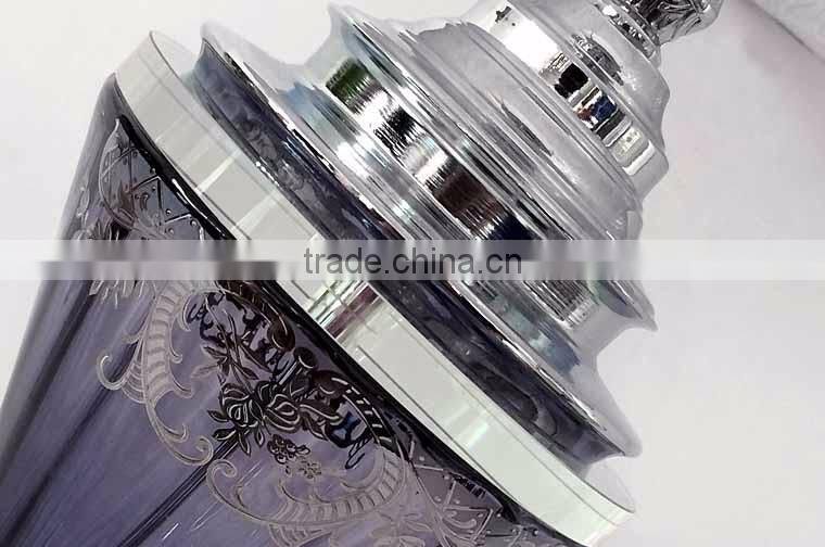 Diamond shape design glass carving crystal decoration table lamp