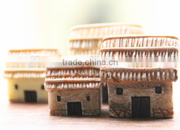 Zakka Aegean Sea micro landscape accessories resin mini house ornaments crafts