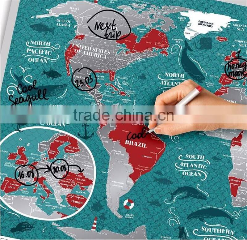 Scratch Places Off World Map Places I've Been Travel Map Great Scratchable Map Gift For Any Traveler
