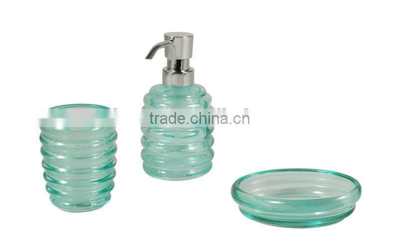 3pcs set glass bathroom accessories sets