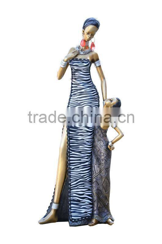 decoration resin fabric african mother with baby gifts