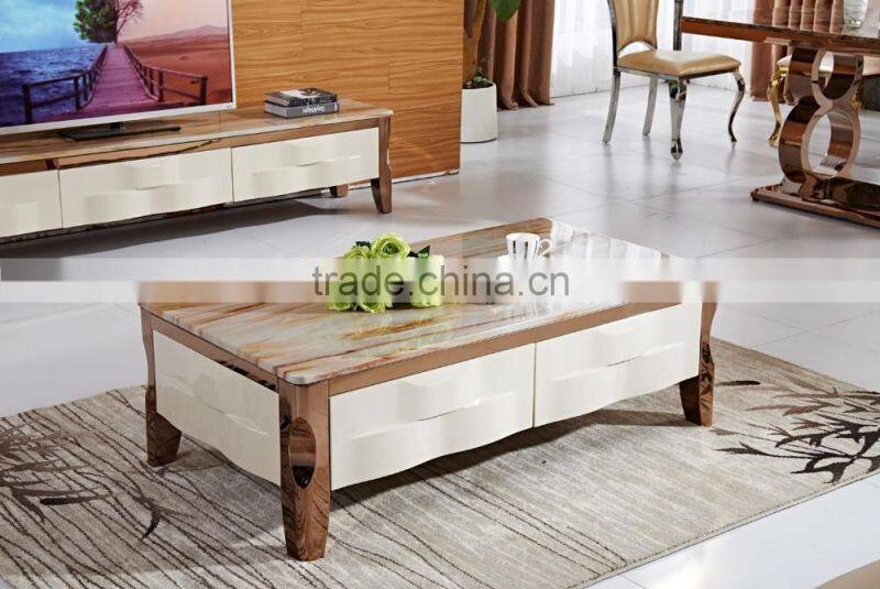 rose golden noble coffee table