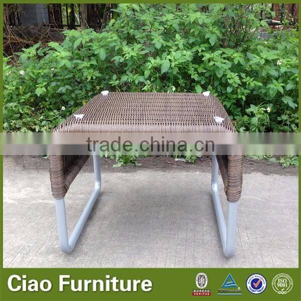 Square Patio table / Side table with glass on top