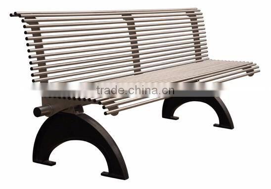customized stainles steel outdoor bench
