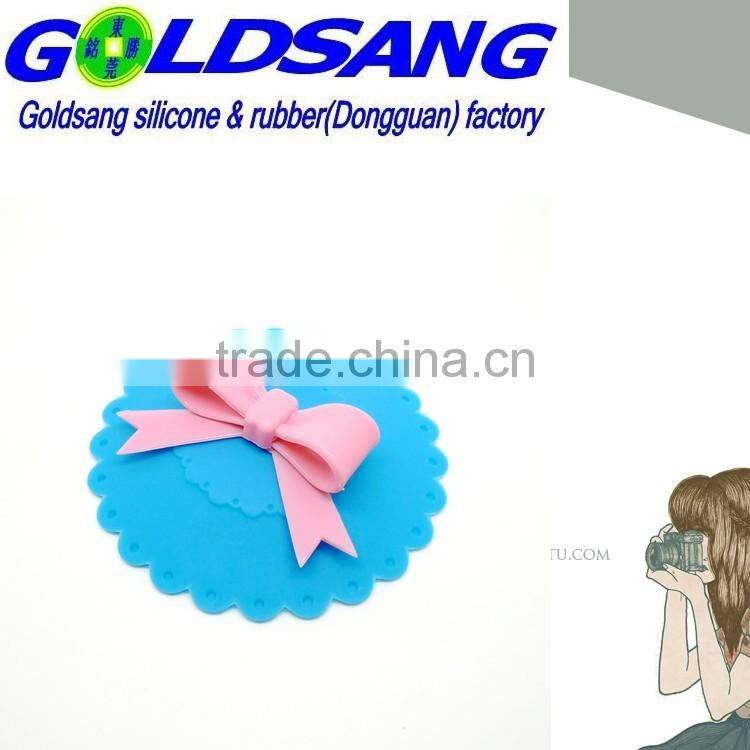 silicone bowknot cup cover heat resistant silicone cup lid