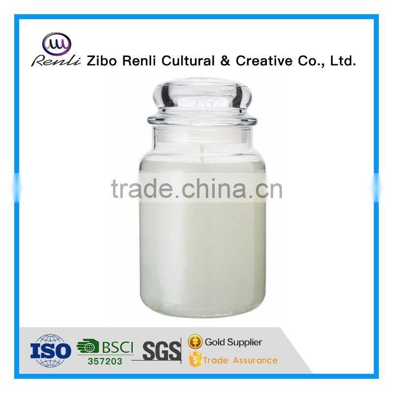 Clear Fancy Candle Glass Jars with Lid with Scented Candles for SPA