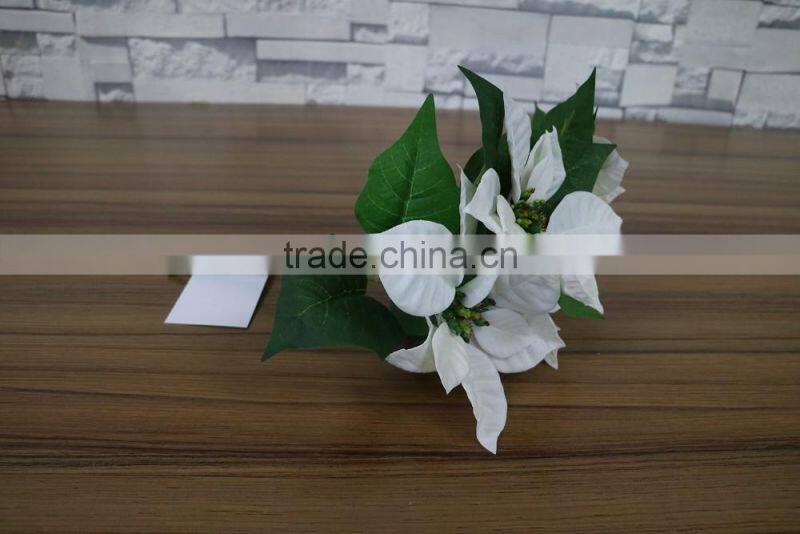 White silk christmas flower