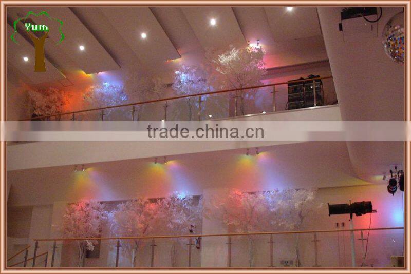 Artificial white ficus tree for indoor decoration