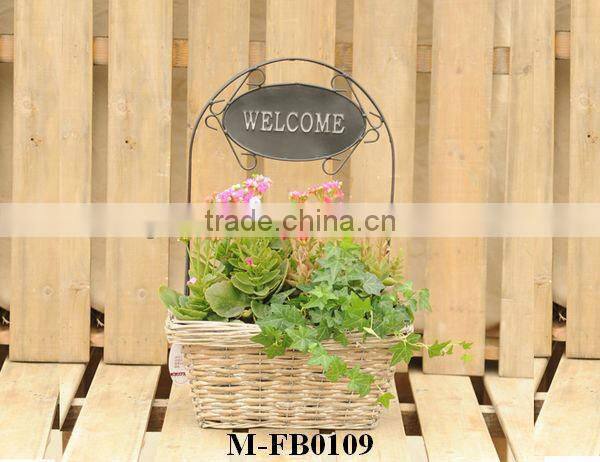 Home decorate bowl shape wicker vase & flower basket