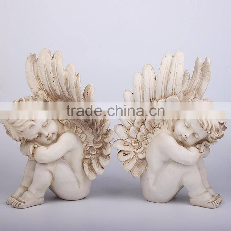 Custom home decoration resin cherub angel statues wholesale