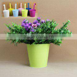 Set of 3 Indoor or Outdoor Decorative Colorful Antique Galvanized Metal Flower Pot