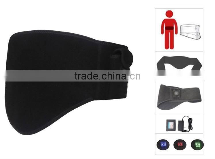 Magnetic waist belt / brace with heat for lower back pain relief