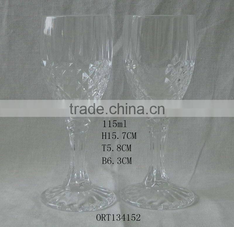 Clear hand-made glass cup