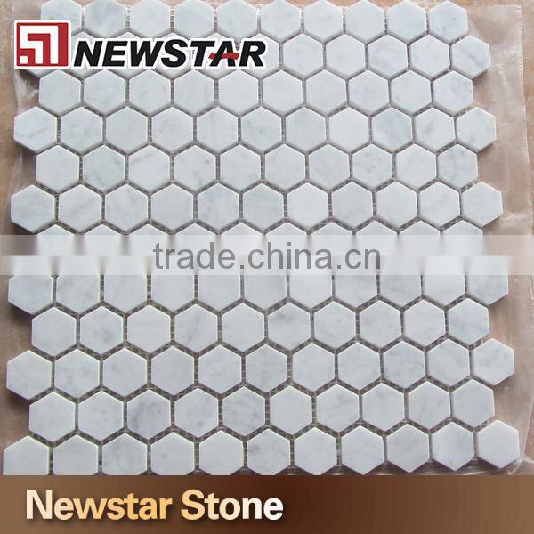 Chinese natural marble hexagon mosaic tile