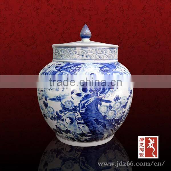 Jingdezhen factory wholesale excellent patterns design storage jars for sauces