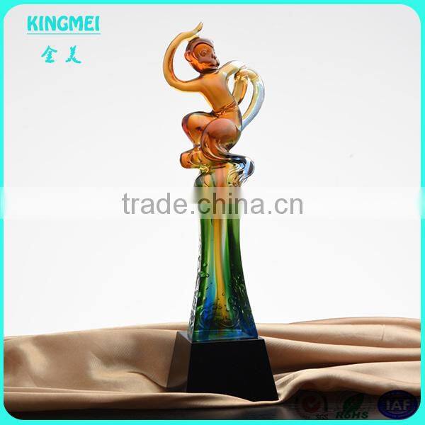 KM-XP03 Modern creative crystal egale award,liuli crystal trophy ,crystal animals trophy