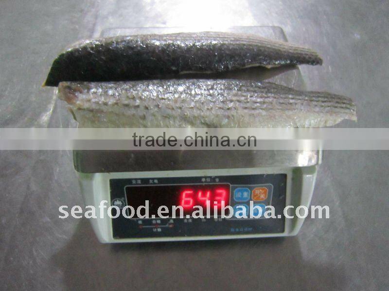 IQF frozen grey mullet fillets skin-on without scale